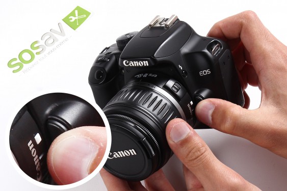 Guide photos remplacement objectif Canon EOS 1000D / Rebel XS / Kiss F (Etape 2 - image 1)