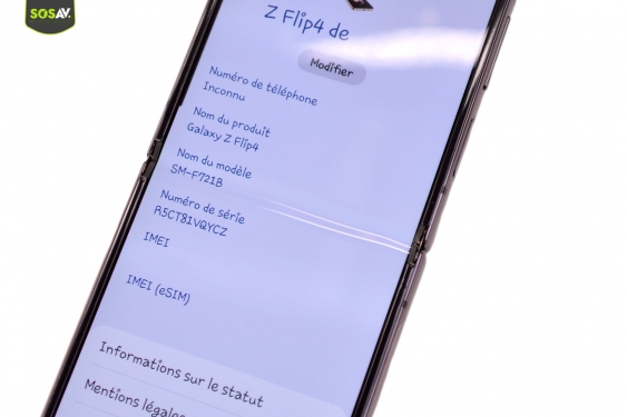 Guide photos remplacement antenne nfc Galaxy Z Flip4 (Etape 1 - image 1)