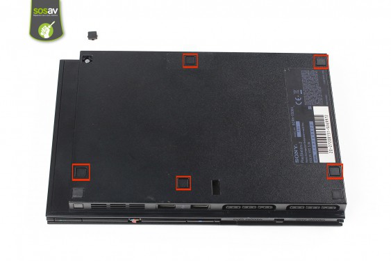 Guide photos remplacement nappe de liaison de la carte des boutons / capteur infrarouge Playstation 2 Slim (Etape 2 - image 3)