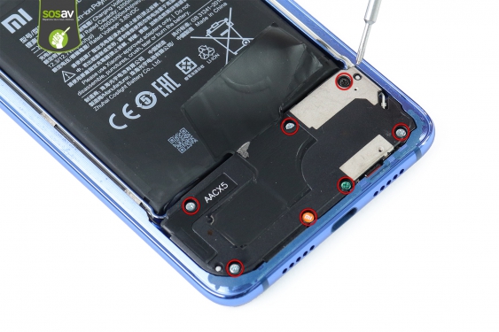 Guide photos remplacement nappe de liaison connecteur de charge Xiaomi Mi 9 (Etape 10 - image 1)