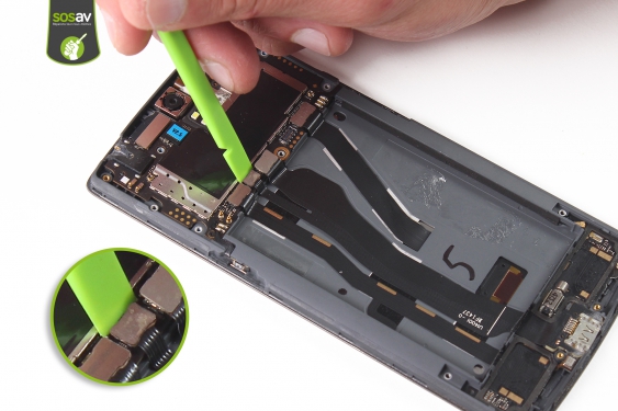 Guide photos remplacement nappe haut-parleur, micro & antenne OnePlus One (Etape 13 - image 3)