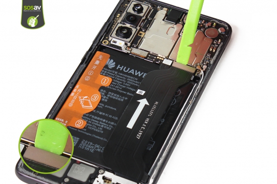 Guide photos remplacement nappe de liaison connecteur de charge Huawei P30 (Etape 11 - image 1)