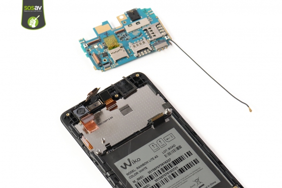 Guide photos remplacement nappe de liaison connecteur de charge Wiko Rainbow Lite 4G  (Etape 19 - image 2)