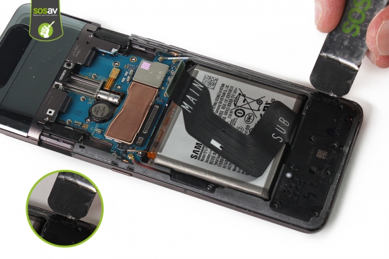Guide photos remplacement nappe de liaison connecteur de charge Galaxy A80 (Etape 12 - image 2)