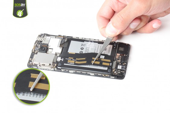 Guide photos remplacement nappe de liaison du connecteur de charge OnePlus 3 (Etape 12 - image 1)