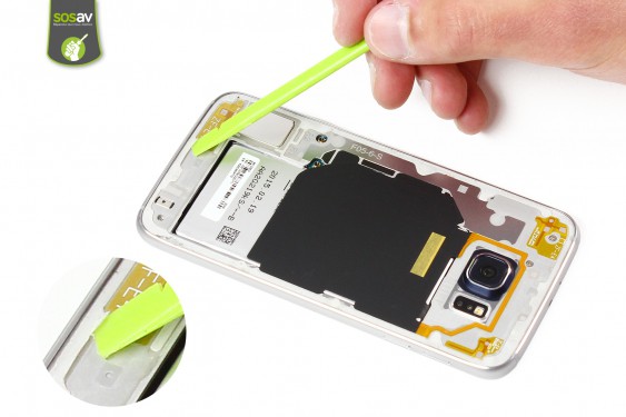 Guide photos remplacement haut-parleur interne/led infrarouge Samsung Galaxy S6 (Etape 4 - image 1)