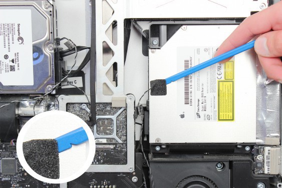 Guide photos remplacement sonde de température du superdrive (lecteur/graveur dvd) iMac 27" fin 2009 (EMC 2309 et 2374) (Etape 16 - image 1)