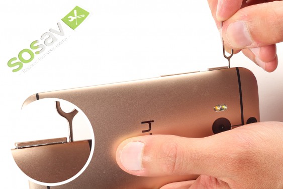 Guide photos remplacement tiroir carte microsd HTC one M8 (Etape 2 - image 3)