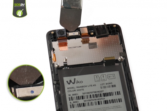Guide photos remplacement haut-parleur interne Wiko Rainbow Lite 4G  (Etape 20 - image 1)