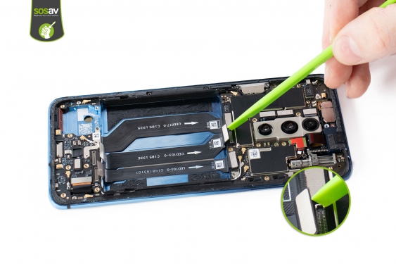 Guide photos remplacement nappes de liaison connecteur de charge OnePlus 7T Pro (Etape 22 - image 4)