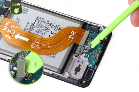 Guide photos remplacement connecteur de charge Galaxy A51 (Etape 9 - image 4)