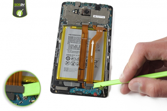 Guide photos remplacement nappe de liaison du connecteur de charge Huawei Mate 8 (Etape 13 - image 3)