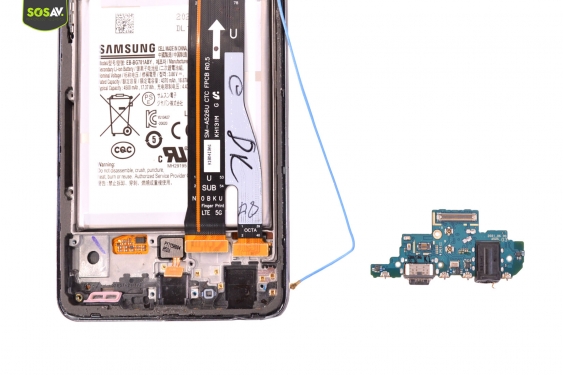 Guide photos remplacement connecteur de charge Galaxy A52s (Etape 10 - image 3)
