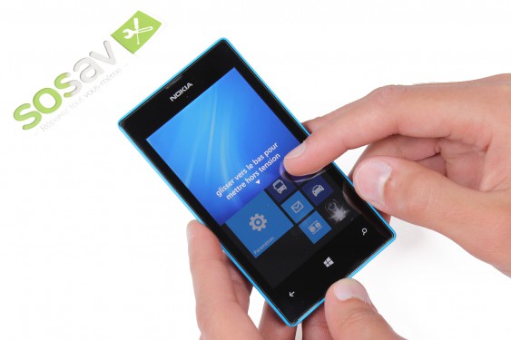 Guide photos remplacement vitre tactile Lumia 520 (Etape 1 - image 2)