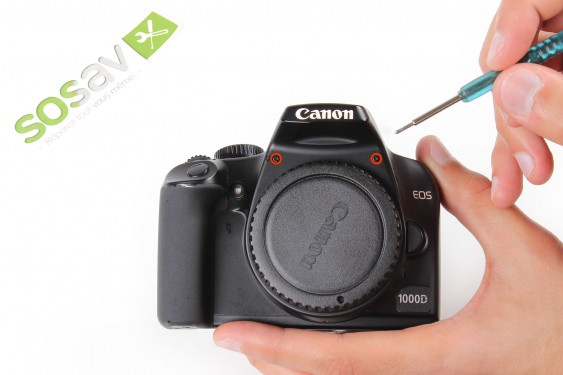 Guide photos remplacement nappe des boutons lateraux / contacts objectif Canon EOS 1000D / Rebel XS / Kiss F (Etape 19 - image 1)