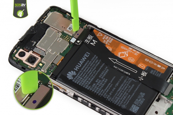 Guide photos remplacement nappe de liaison connecteur de charge Huawei P Smart 2019 (Etape 15 - image 3)