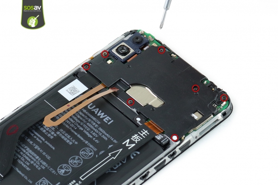 Guide photos remplacement nappe capteur d'empreinte Huawei Y7 2019 (Etape 8 - image 1)