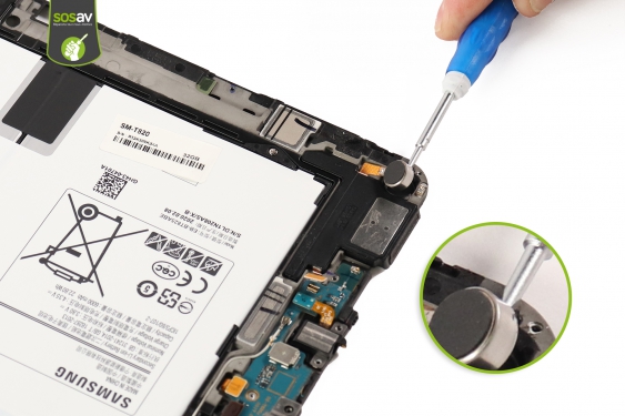 Guide photos remplacement haut-parleur bas droit + vibreur Galaxy Tab S3 9.7 (Etape 16 - image 4)