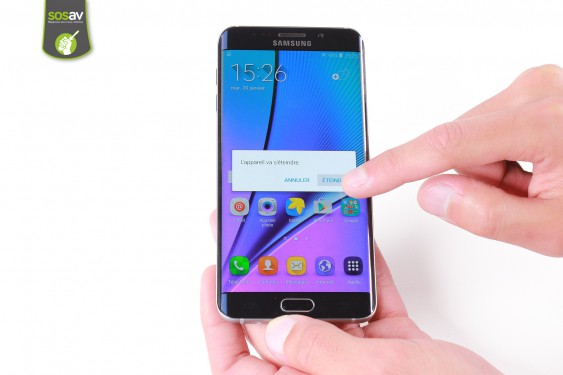 Guide photos remplacement vitre arrière Samsung Galaxy S6 Edge + (Etape 1 - image 3)