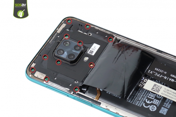 Guide photos remplacement nappe de liaison connecteur de charge Redmi Note 9 Pro (Etape 8 - image 1)