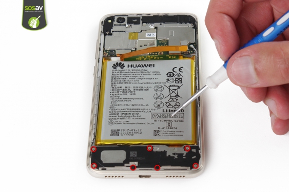 Guide photos remplacement nappe de liaison du connecteur de charge Huawei P8 Lite 2017 (Etape 15 - image 1)