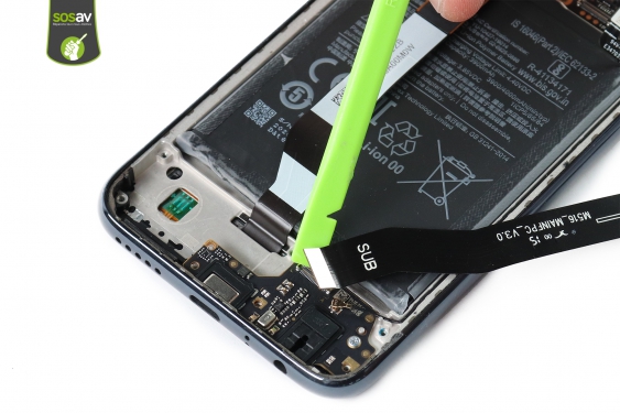 Guide photos remplacement nappe de liaison connecteur de charge Redmi Note 8T (Etape 12 - image 4)