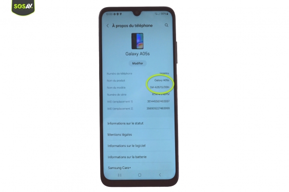 Guide photos remplacement batterie Galaxy A05s (Etape 1 - image 1)