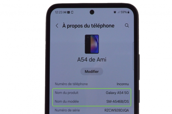 Guide photos remplacement vitre arrière Galaxy A54 (Etape 1 - image 1)