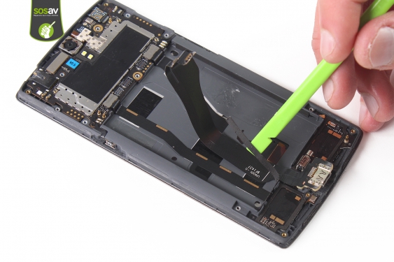 Guide photos remplacement nappe haut-parleur, micro & antenne OnePlus One (Etape 16 - image 2)