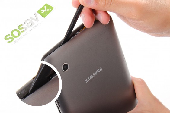 Guide photos remplacement haut-parleur externe droit Samsung Galaxy Tab 2 7" (Etape 3 - image 3)