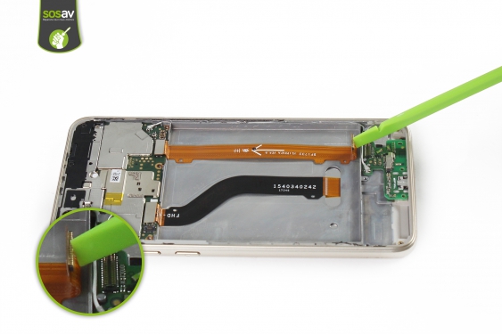 Guide photos remplacement nappe de liaison du connecteur de charge Huawei P8 Lite 2017 (Etape 20 - image 2)