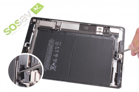 Guide photos remplacement haut-parleur gauche iPad Air 2 3G (Etape 14 - image 2)