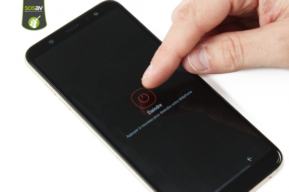 Guide photos remplacement capteur d'empreinte Galaxy A6+ (2018) (Etape 1 - image 3)