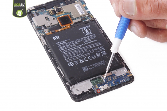Guide photos remplacement nappe de liaison connecteur de charge Redmi Note 4X (Etape 11 - image 1)