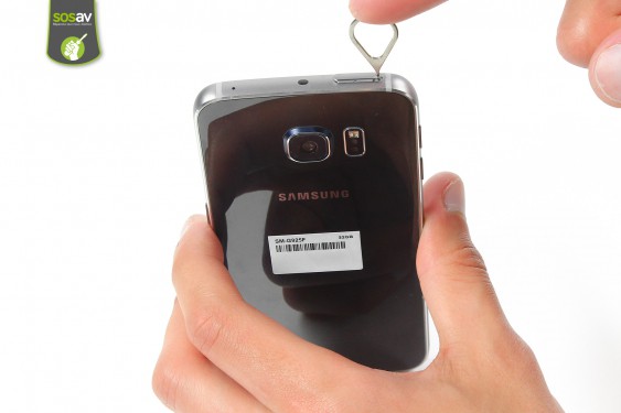 Guide photos remplacement carte sim Samsung Galaxy S6 Edge (Etape 2 - image 3)