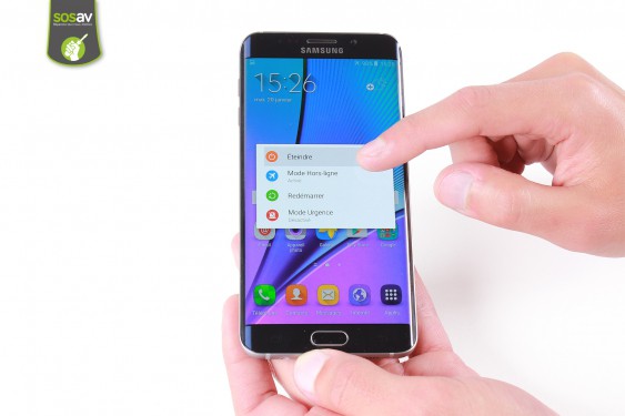 Guide photos remplacement vitre arrière Samsung Galaxy S6 Edge + (Etape 1 - image 2)