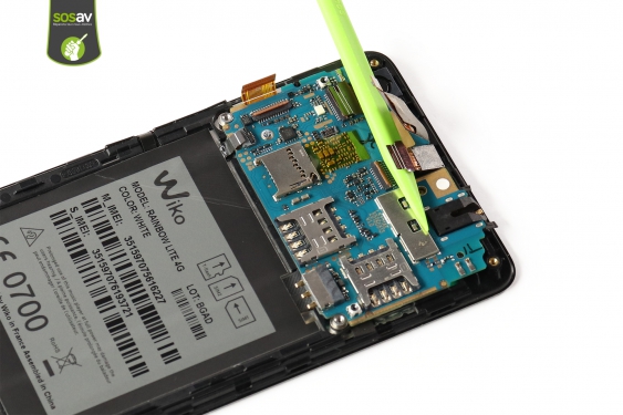 Guide photos remplacement nappe de liaison connecteur de charge Wiko Rainbow Lite 4G  (Etape 15 - image 4)