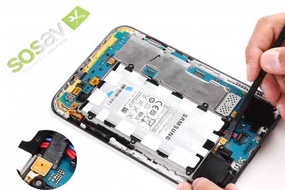 Guide photos remplacement nappe de liaison de l'écran lcd Samsung Galaxy Tab 2 7" (Etape 9 - image 1)