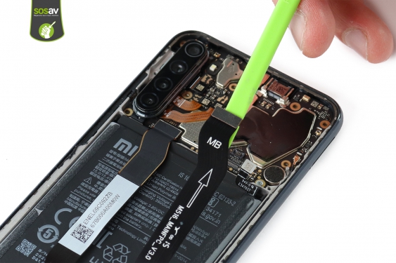 Guide photos remplacement nappe de liaison connecteur de charge Redmi Note 8T (Etape 12 - image 2)