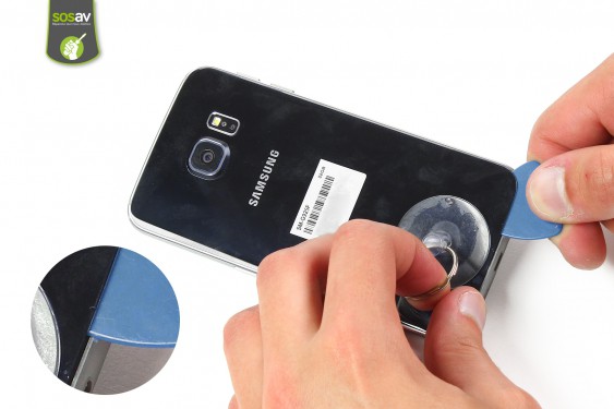 Guide photos remplacement bouton power Samsung Galaxy S6 Edge (Etape 2 - image 4)