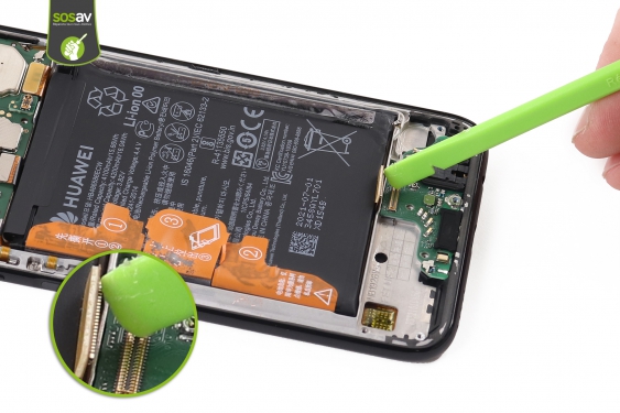 Guide photos remplacement connecteur de charge / jack Huawei P40 Lite (Etape 12 - image 4)