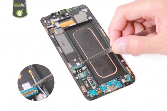 Guide photos remplacement câble d'interconnexion wifi / bluetooth Samsung Galaxy S6 Edge + (Etape 19 - image 1)