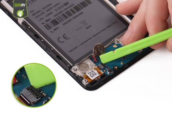 Guide photos remplacement connecteur de charge Wiko Y61 (Etape 8 - image 1)