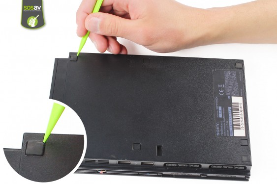 Guide photos remplacement nappe de liaison de la carte des boutons / capteur infrarouge Playstation 2 Slim (Etape 2 - image 1)
