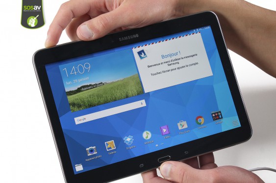 Guide photos remplacement caméra arrière Galaxy Tab 4 10.1 (Etape 1 - image 1)