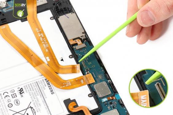Guide photos remplacement nappe de liaison du connecteur de charge Galaxy Tab A 10,5 (2018) (Etape 6 - image 4)