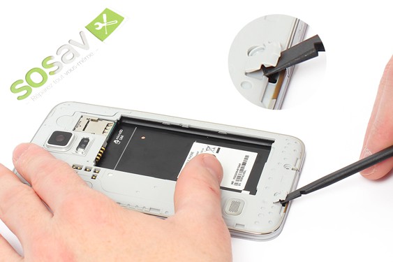 Guide photos remplacement haut parleur externe Samsung Galaxy S5 (Etape 22 - image 2)
