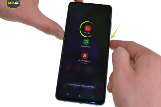 Guide photos remplacement batterie Galaxy A52 (Etape 1 - image 2)