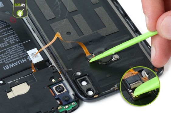 Guide photos remplacement nappe connecteur de charge Huawei Y7 2019 (Etape 6 - image 1)