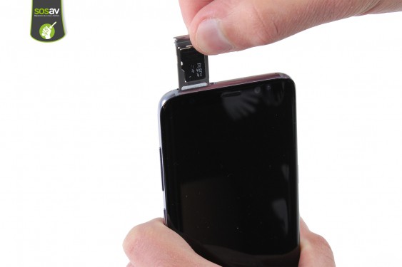 Guide photos remplacement tiroir sim et carte microsd Samsung Galaxy S8  (Etape 2 - image 3)